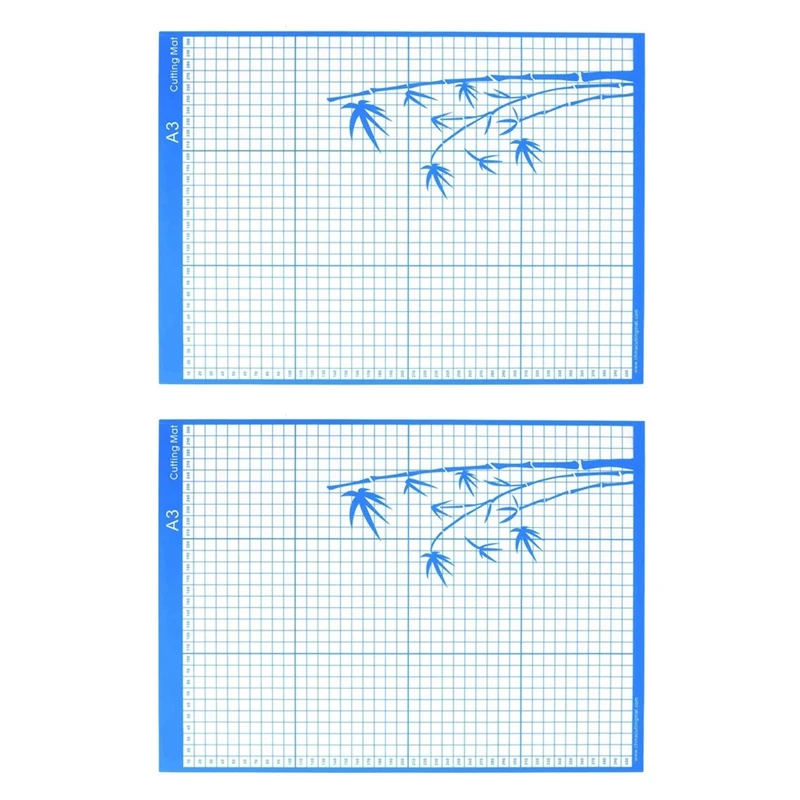 

Promotion! 2X Cutting Mat Standard Grip Adhesive Mat With Measuring Grid For Silhouette Cameo Cutting Plotter Machine, A3