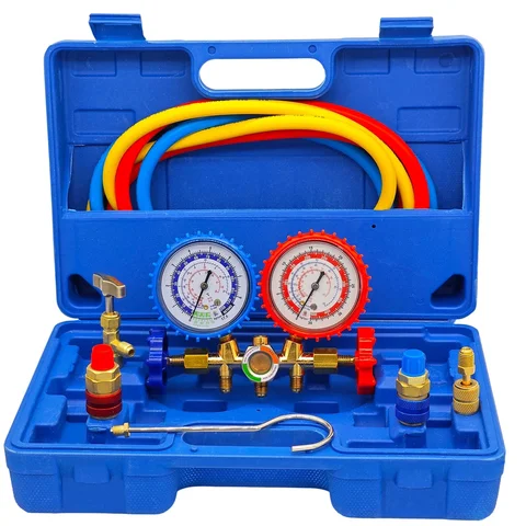 Профессиональный набор манометров 3-х ходовой