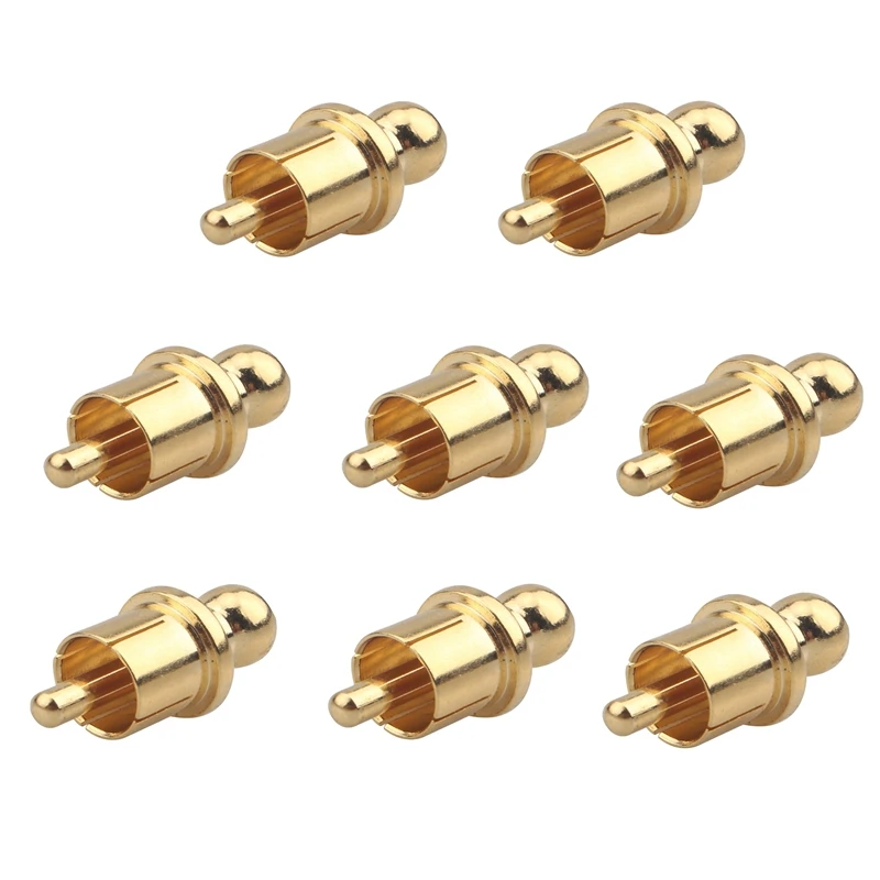 

8Pcs Socket Cover Cap Gold Plated RCA Cap Plug Short-Circuit Socket Phono Connector Shielding RCA Shielding Plug