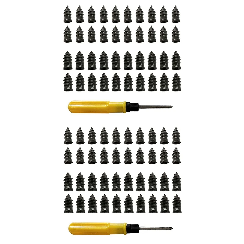 

80PCS Tire Repair Rubber Nail, Tire Repair Rubber Screws Black, Fast Tool Self-Service Tire Repair Nail (40S+40L)