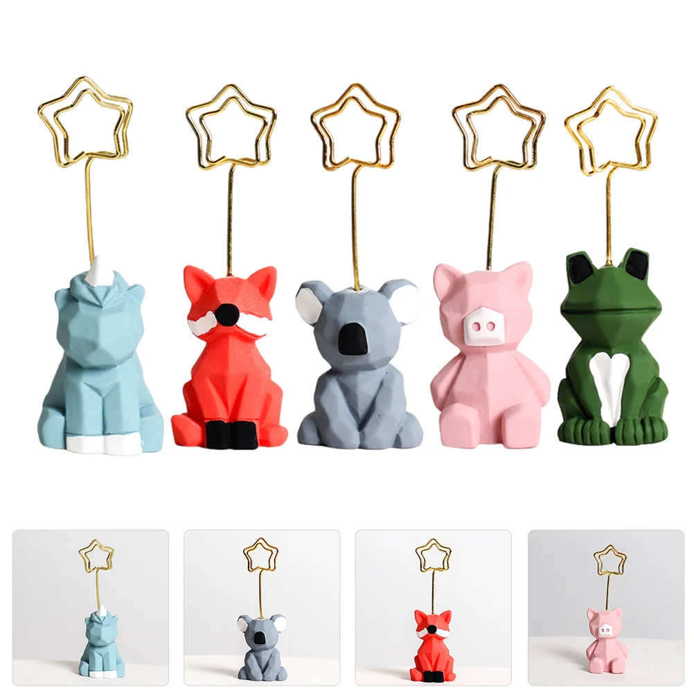 

5 Pcs Desktop Ornaments Fashionable Message Holders Creative Clips