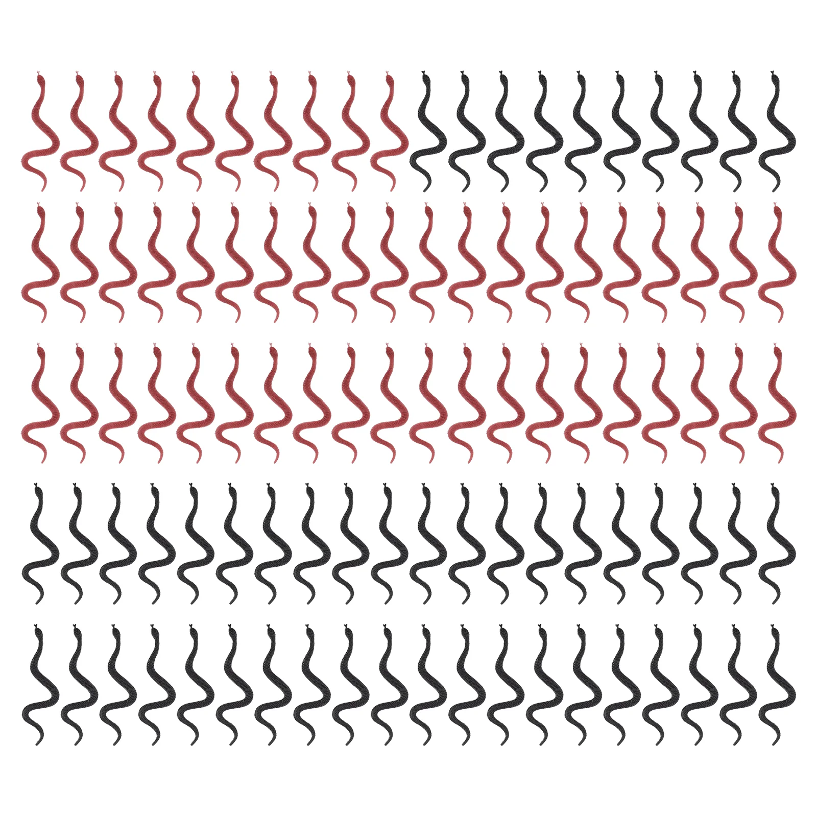 

100 шт., искусственные змеи, пластиковые змеи