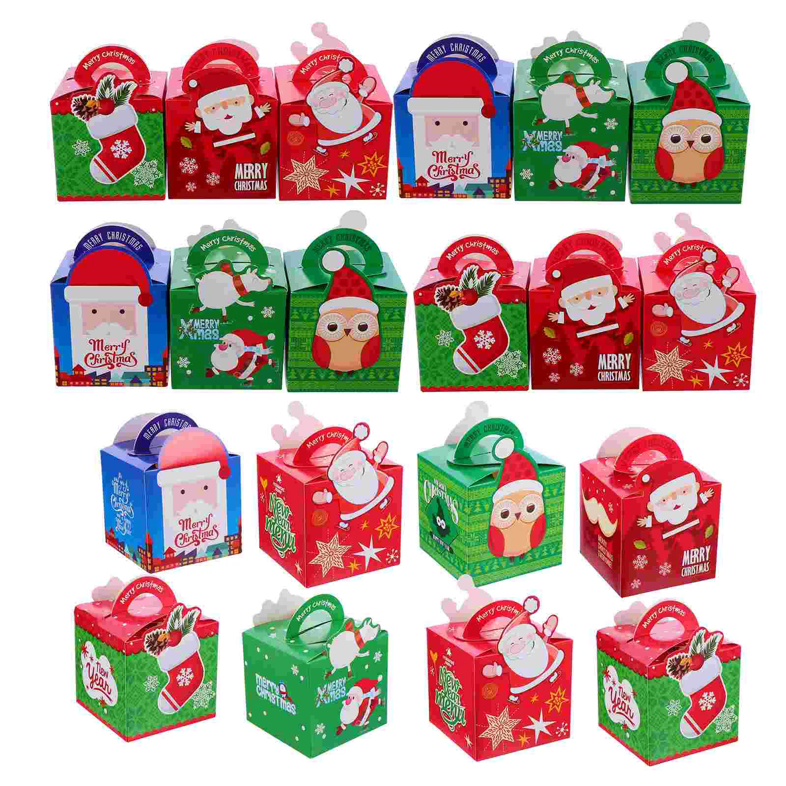 

Christmas Box Gift Santa Xmas Boxes Bag Sack Paper Treat Candy Present Party Eve Favors