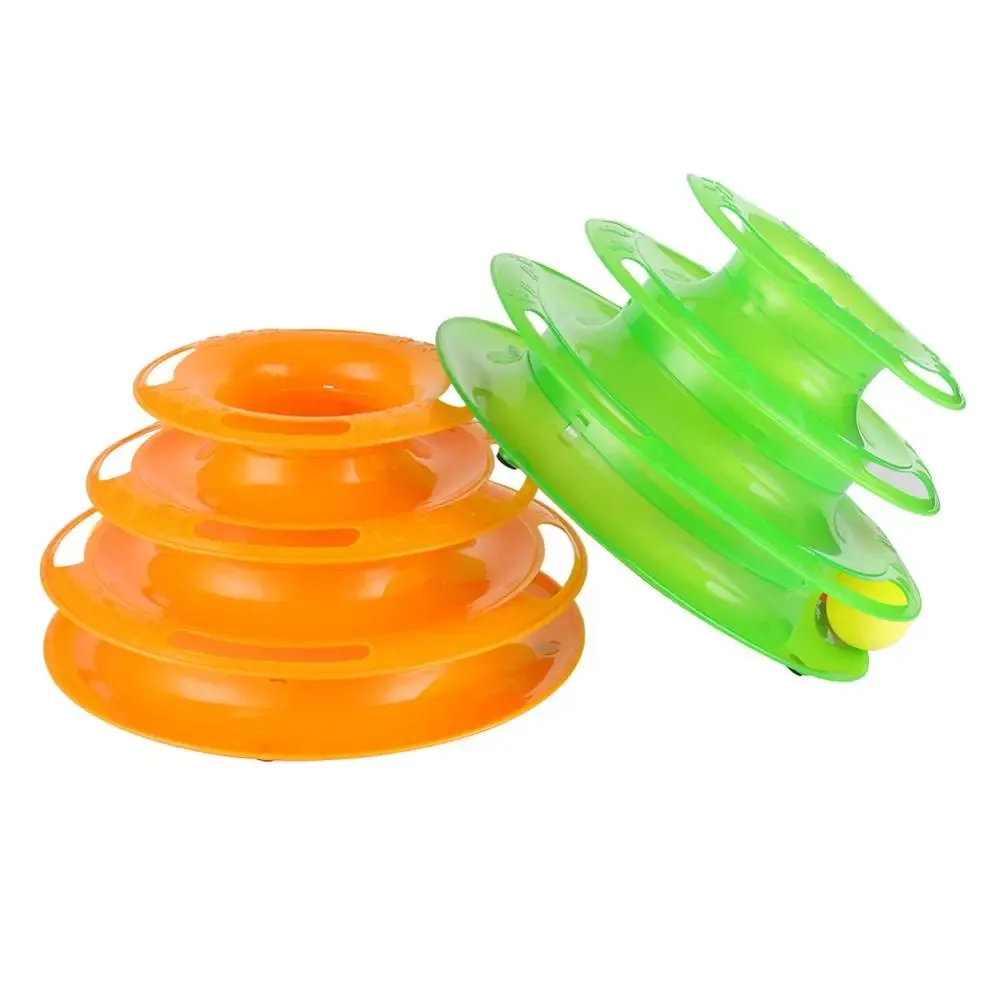 Трехслойная башня для кошки пластиковый мяч Интерактивная головоломка трек