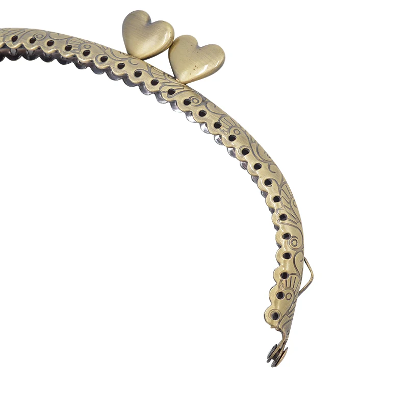 10pcs Set 12.5cm Metal Purse Frame Handle for Clutch Bag Handbag Accessories Making Kiss Clasp Lock Antique Bronze Bags Hardware
