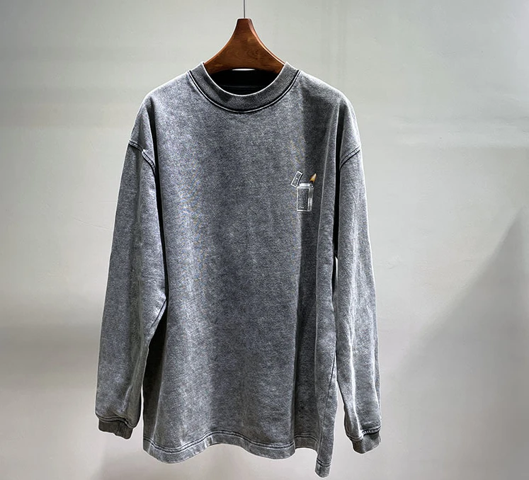 

Autumn Winter New Fashion Classic Trendy Brand Luxury Design Casual Versatile Printed Crew Neck Long Sleeve T-shirt Women A2