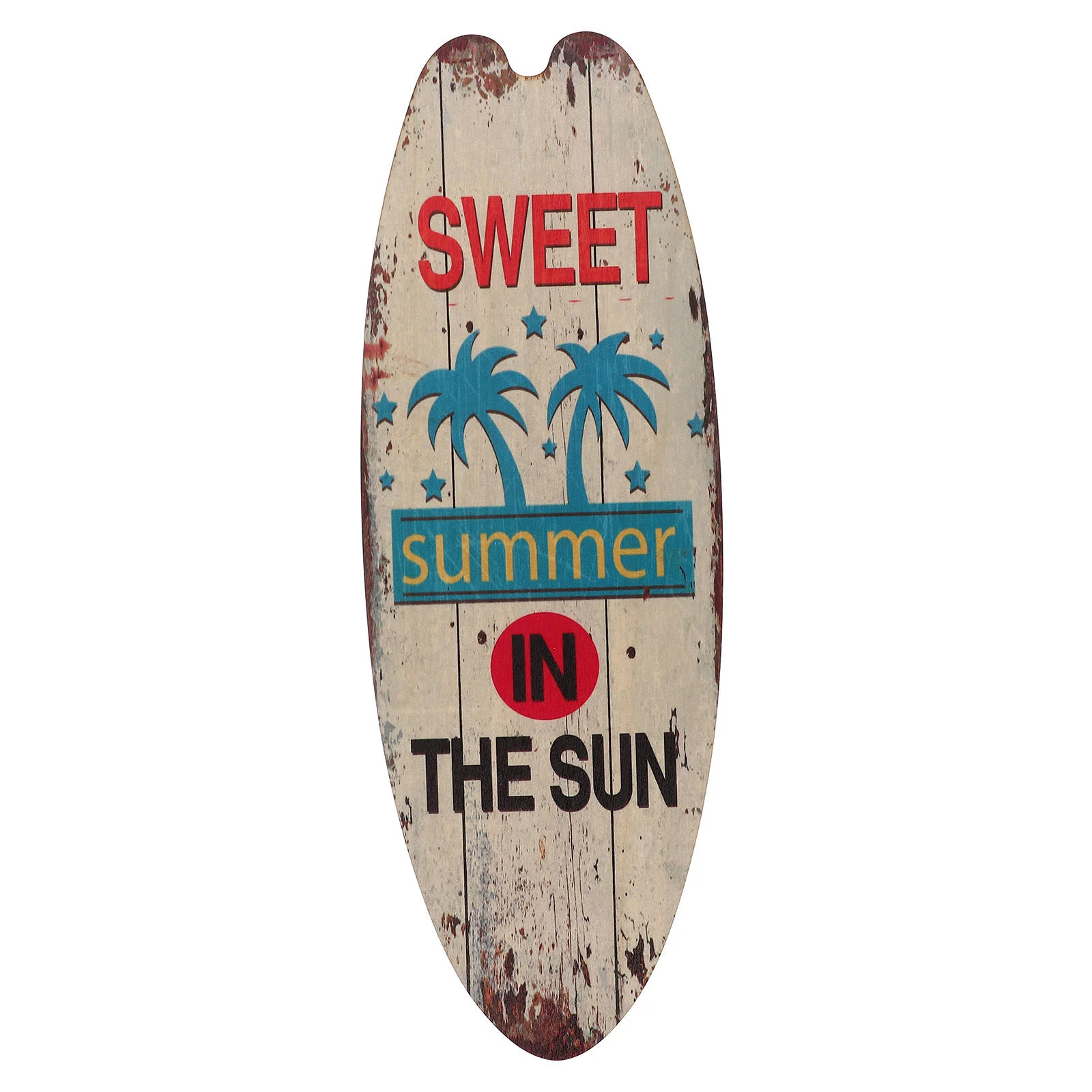 

Retro Surfboard Shape Wooden Sign Hanging Decor Summer Outdoor Decorative Wall Ornament Rustic Home Craft
