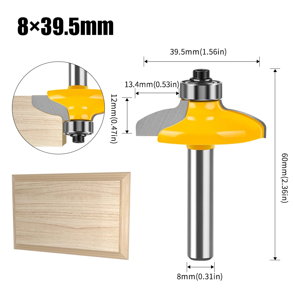 

Набор фрез 1-4 шт., комплект насадок для выдвижных и передних дверей шкафа, хвостовик 1/2 дюйма, 8 мм, 12 мм, для деревообработки