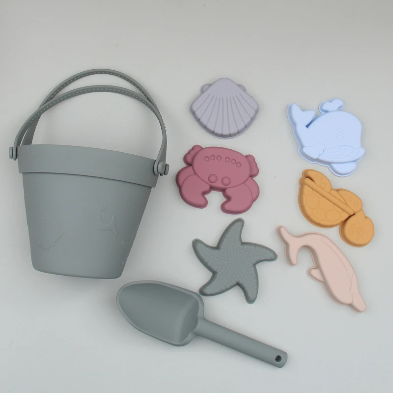 

Children Summer Toys With Cute Animal Model Seaside Beach Toys Rubber Dune Sand Mold Tools Sets Kid Bath Toy Kids Swim Toys