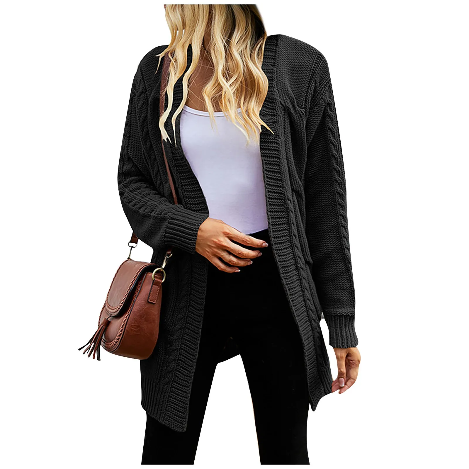 

2023 new women's fashion solid sweater women's cashmere Casual knitted jacket female spring and autumn warm cardigan tops