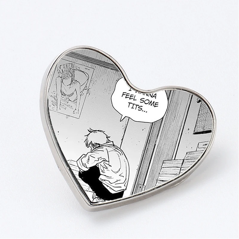 

Chainsaw Man I Wanna Feel Some Tits Ydp Brooches Pin Jewelry Accessory Customize Brooch Fashion Lapel Badges
