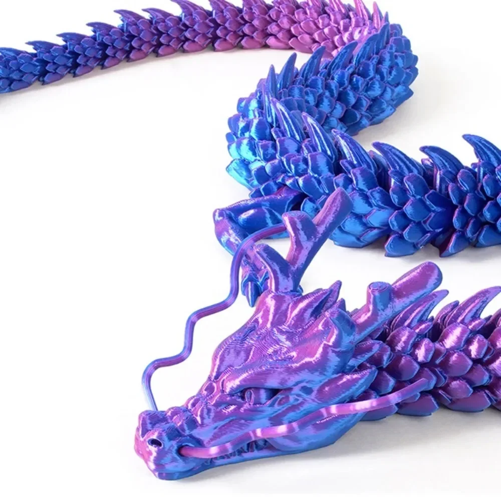 Фото Горячая 30 см 3D печатный китайский дракон Shenlong ремесленные украшения игрушка шарнир подвижный дракон модель украшения для дома и офиса Декор подарки №1