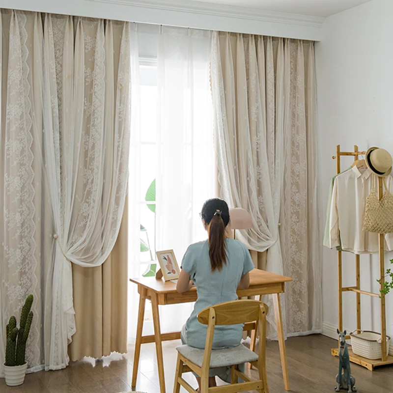 Занавеска YanYangTian с французскими украшениями кружевная вышивка легкая роскошная