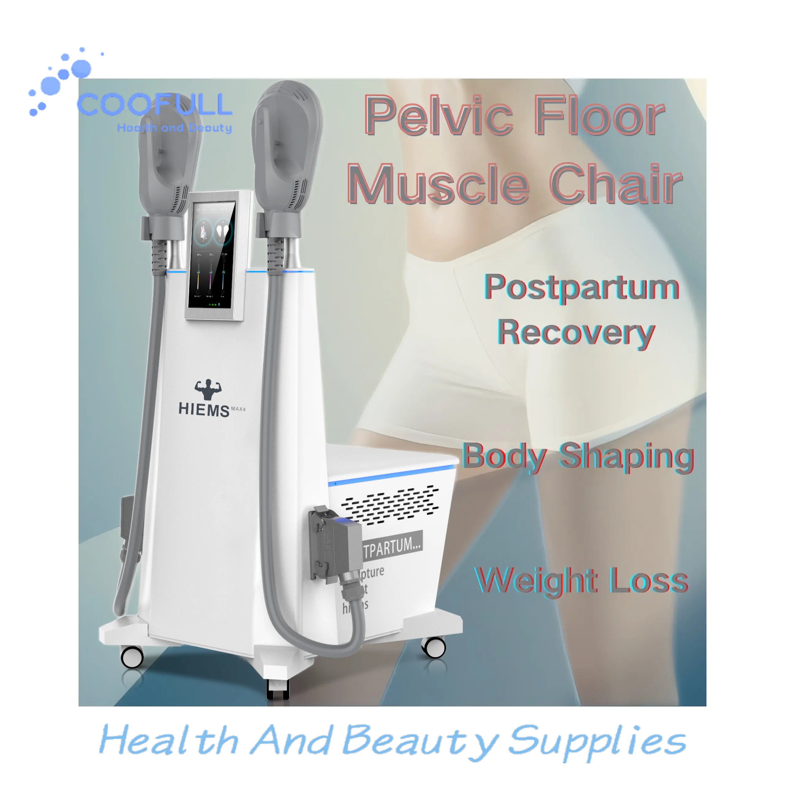 Фото Кушетка Coofull BECO Privacy для послеродового восстановления, аппарат Emslim, Hiems, Hiemt для коррекции фигуры. №1