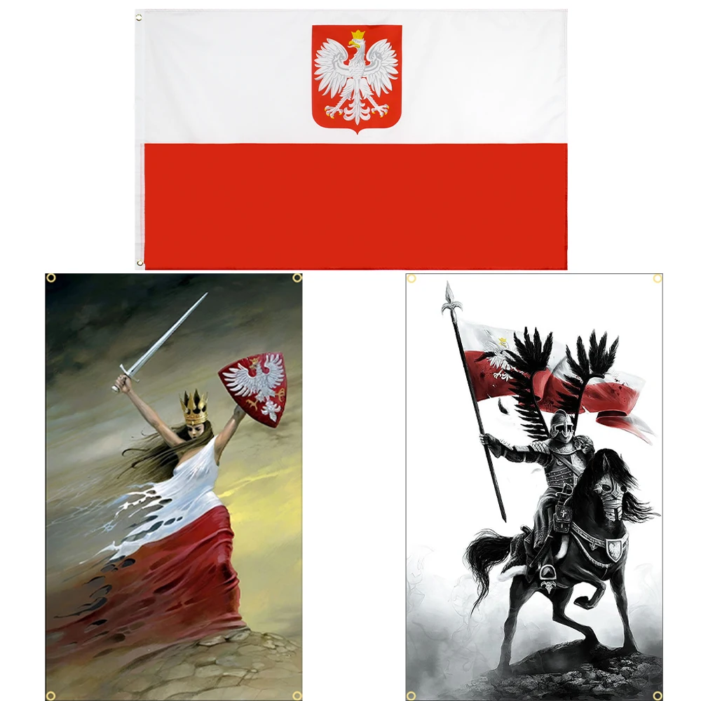 

60X90 90X150cm The Poland Emble Flag For Decoration