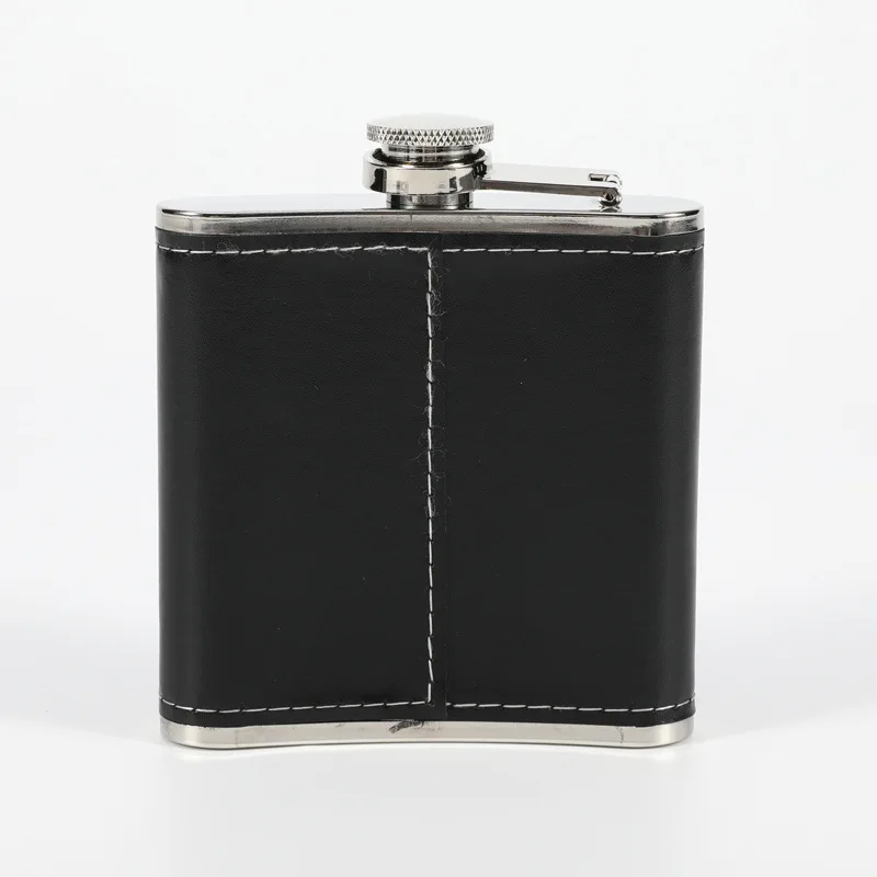 

Stainless Steel Russian Mini Whiskey Hip Flask Leather Personalized Flask for Alcohol Wine Beer Whiskey Bottle Alcohol Drink 6oz