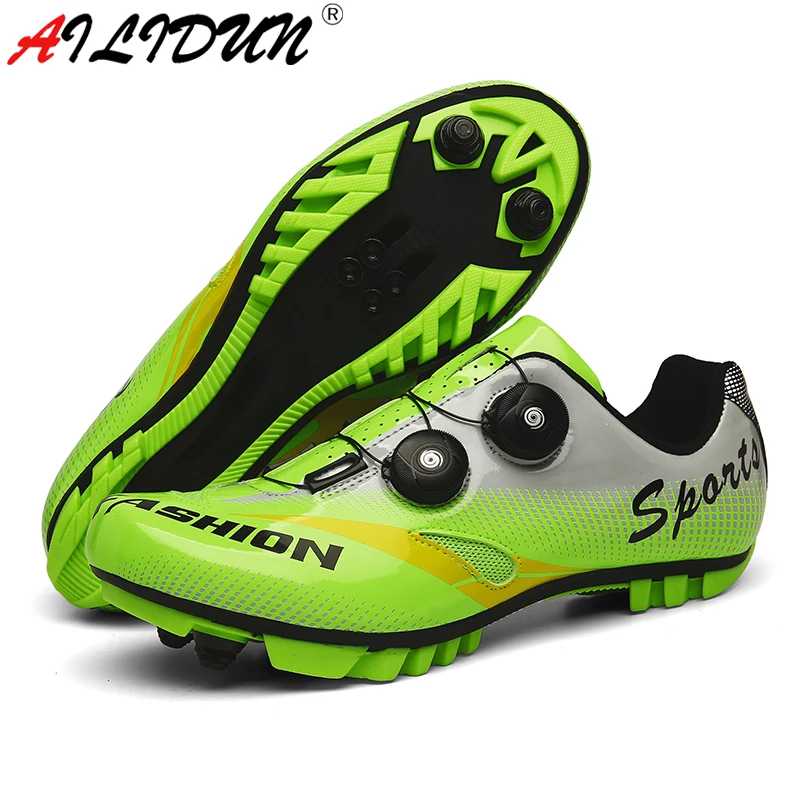 

Cycling MTB Shoes with Clits Men Route Cleat Road Bike Speed Flat Sneaker Racing Women Bicycle Mountain Spd Biking Footwear