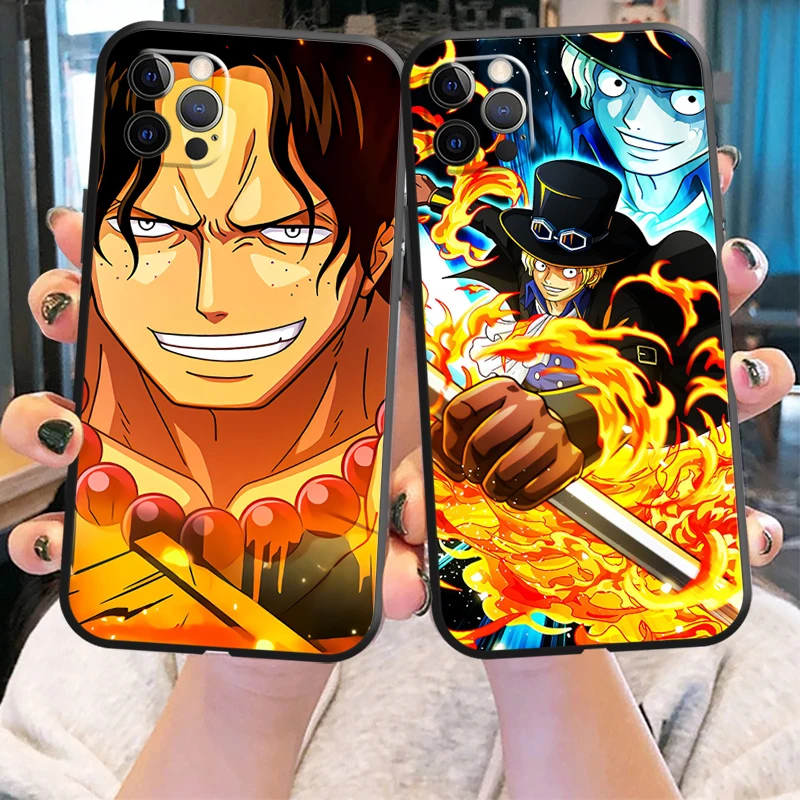 

Japan Anime One Piece Phone Case For iPhone X XS XR XS Max 11 11 Pro 12 12 Pro Max For iPhone 12 13 Mini Funda Carcasa Black
