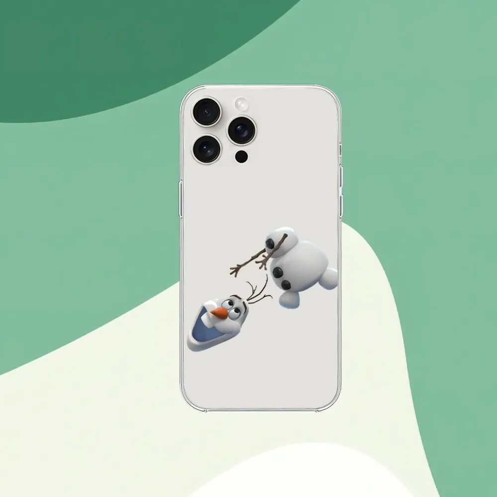 Чехол для телефона MINISO O-Olaf Frozen Cute Snowman прозрачного iPhone 16 13 14 12 11 15 Max Plus Pro Mini Shell