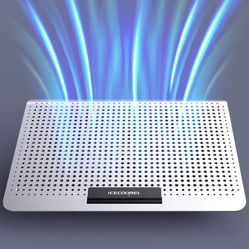 gaming laptop cooler silent fan metal laptop cooling pads two usb port portable adjustable notebook stand for 11 17 inch laptop free global shipping