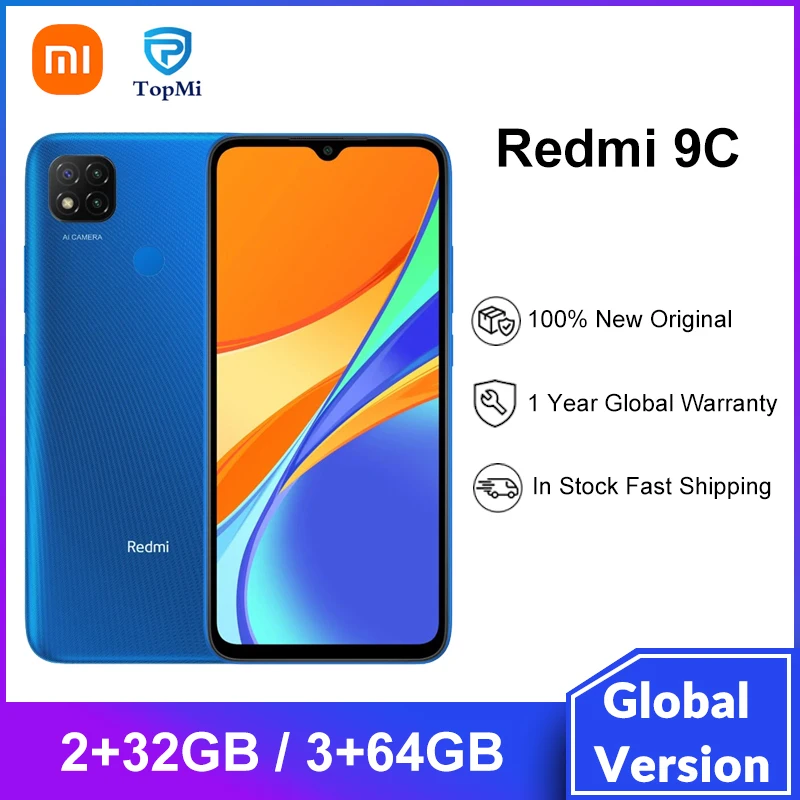 Xiaomi Redmi 9C глобальная версия дюйма 2 ГБ 32 ГБ/3 Гб 64 9 C мобильный телефон задняя камера