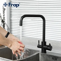 frap gourmet kitchen faucets blackbrushed kitchen faucet 360 degree rotatable pure water tap hot water mixer with purification