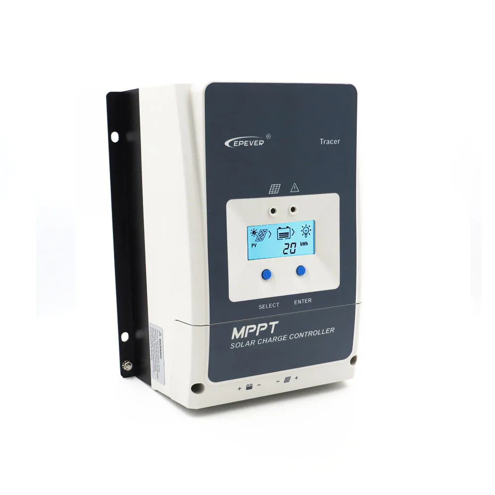 

EPEVER Tracer6420AN 12/24V/36/48V MPPT Solar charge controller 60a with LCD screen and battery fuse 200V solar panel input