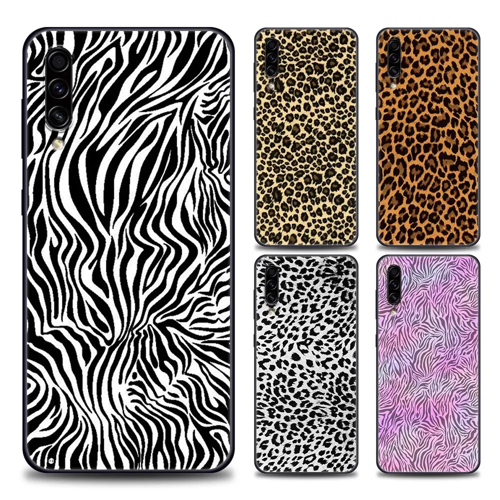 

Phone Case for Samsung A10 A20 A30 A30s A40 A50 A60 A70 A80 A90 5G A7 A8 2018 Soft Silicone Fashion Sexy Leopard Grain