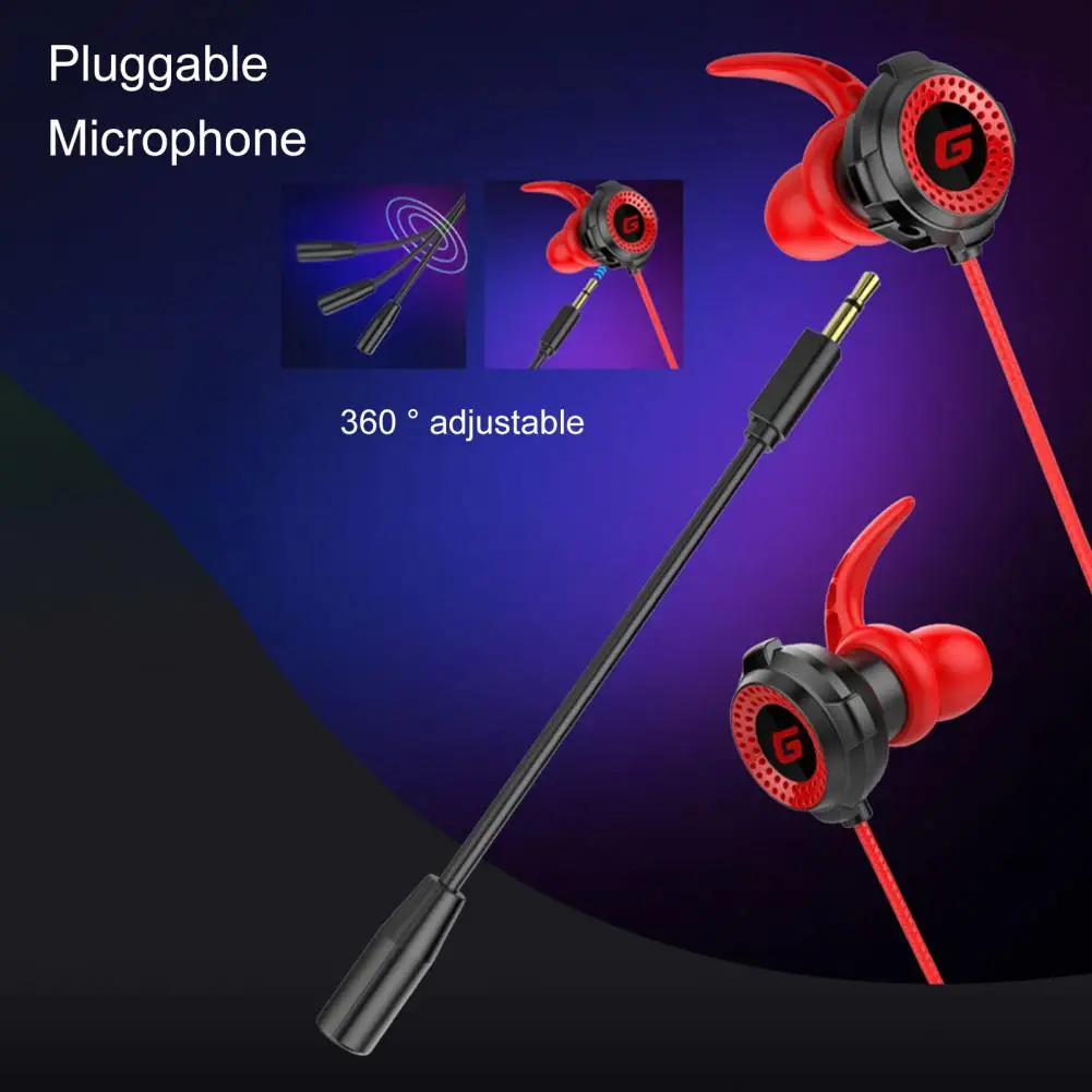 

Wired Earbud with Microphone Wired Headset Comfortable Anti-interference Practical Stereo Sports In-ear Gaming Earbud