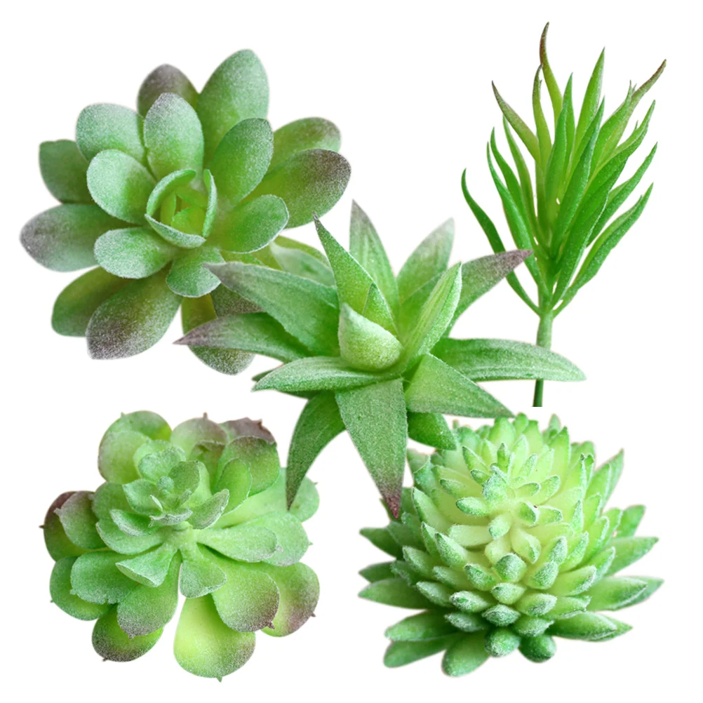 

5pcs Artificial Succulents Plants Plants Bonsai Decor Simulation Plants for Indoor Home Garden Office Hotel Wedding Party
