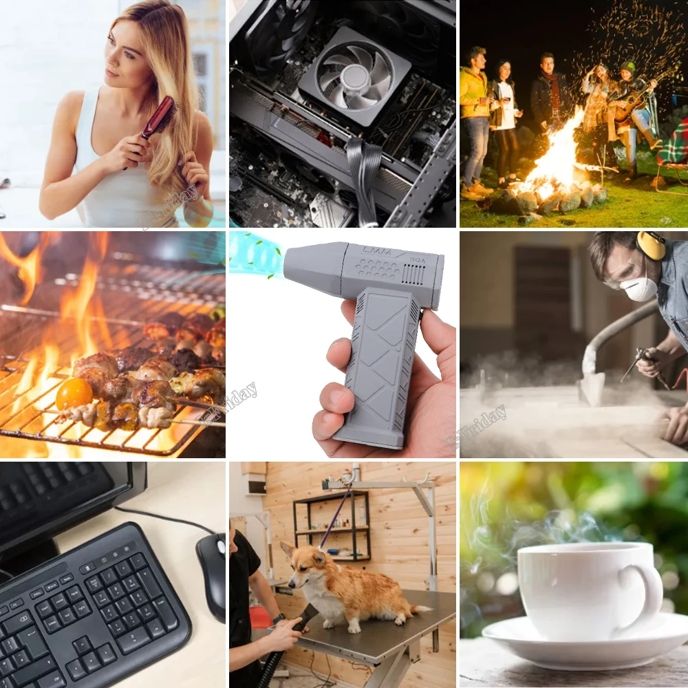 Воздуходувка Mini Turbo Jet вентилятор мощность 110000 об/мин мощный воздуходув с