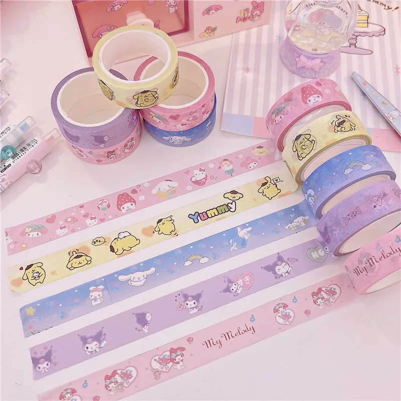 

2 шт./лот Kawaii Kuromi Cinnamoroll My Melody ручная запись Washi лента аниме материал декоративная живопись DIY наклейки