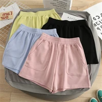 sports shorts women summer 2022 new candy color anti emptied skinny shorts casual lady elastic waist beach correndo short pants
