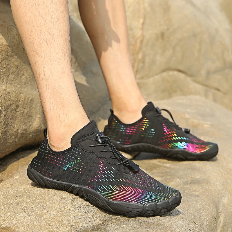 

Эластичные ботинки унисекс для пляжа, Нескользящие быстросохнущие акватуфли для мужчин и женщин, дышащая обувь для треккинга, серфинга, пля...