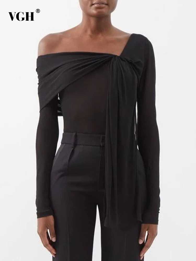 

Женское облегающее боди VGH, однотонные комбинезоны с лентами и квадратным вырезом, с одним плечом и открытой спиной, соблазнительные боди для женщин