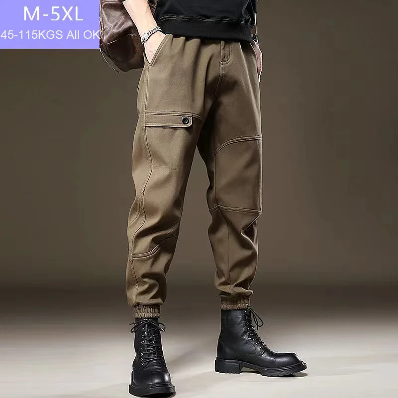 

High Quality Khaki Casual Pants Men Military Tactical Joggers Cotton Cargo Pants Multi-Pocket Fashions Black Outdoor Trousers