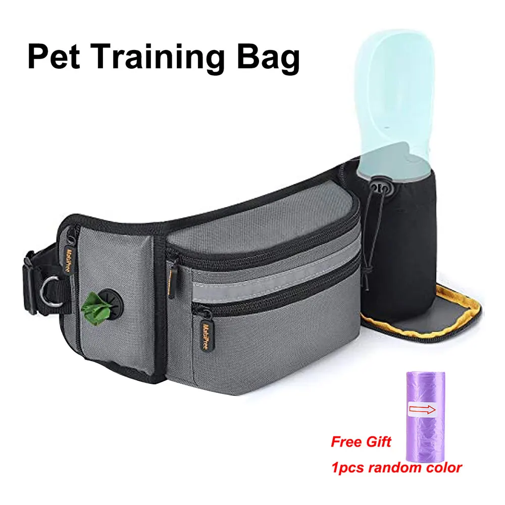 

Portable Dog Treat Bag Dog Training Pouch with Hidden Water Bottle Holder Poop Bag Dispenser Waist Bags Free Shipping Items