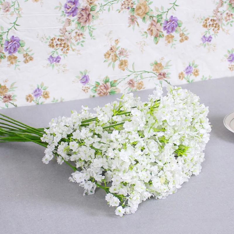 

Artificial Flowers Plastic Gypsophila DIY Floral Bouquets Arrangement for Wedding Home Decoration Party Halloween Garden Decor
