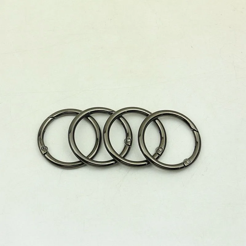 20pc 32mm Metal D O Ring Openable Keyring Leather Bag Belt Strap Dog Chain Buckle Snap Clasp Clip Trigger DIY Accessories