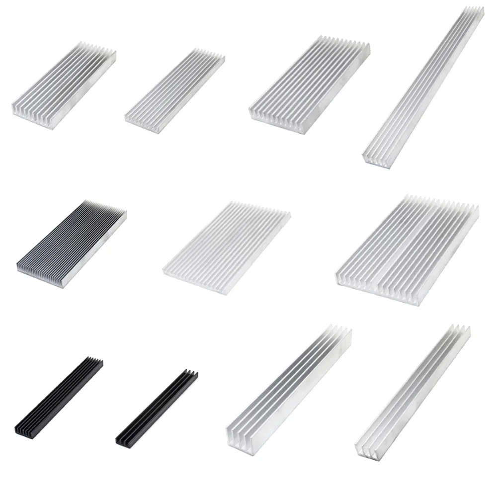 Aluminum Heatsink Cooling Radiator 11 Sizes for Electronic IC Chip RAM LED Cooler Heat Dissipation | PC Components &amp Tools