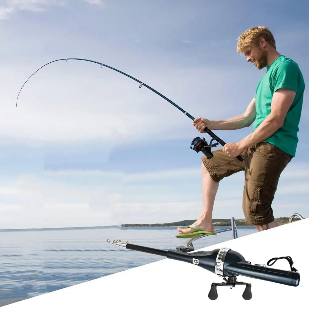 Складная удочка портативная телескопическая с катушкой для спиннинга