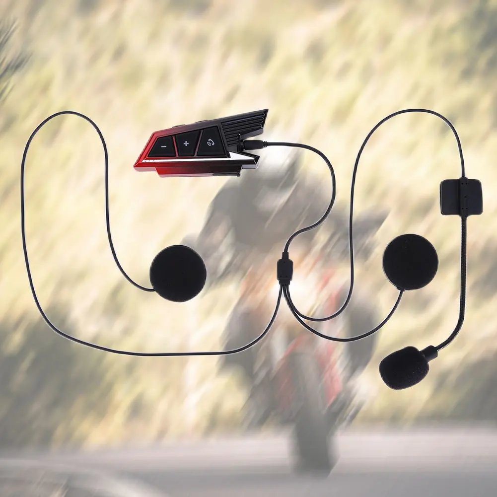 

Гарнитура для мотоциклетного шлема, наушники, Bluetooth-совместимые наушники 5,3 с микрофоном для езды на мотоцикле