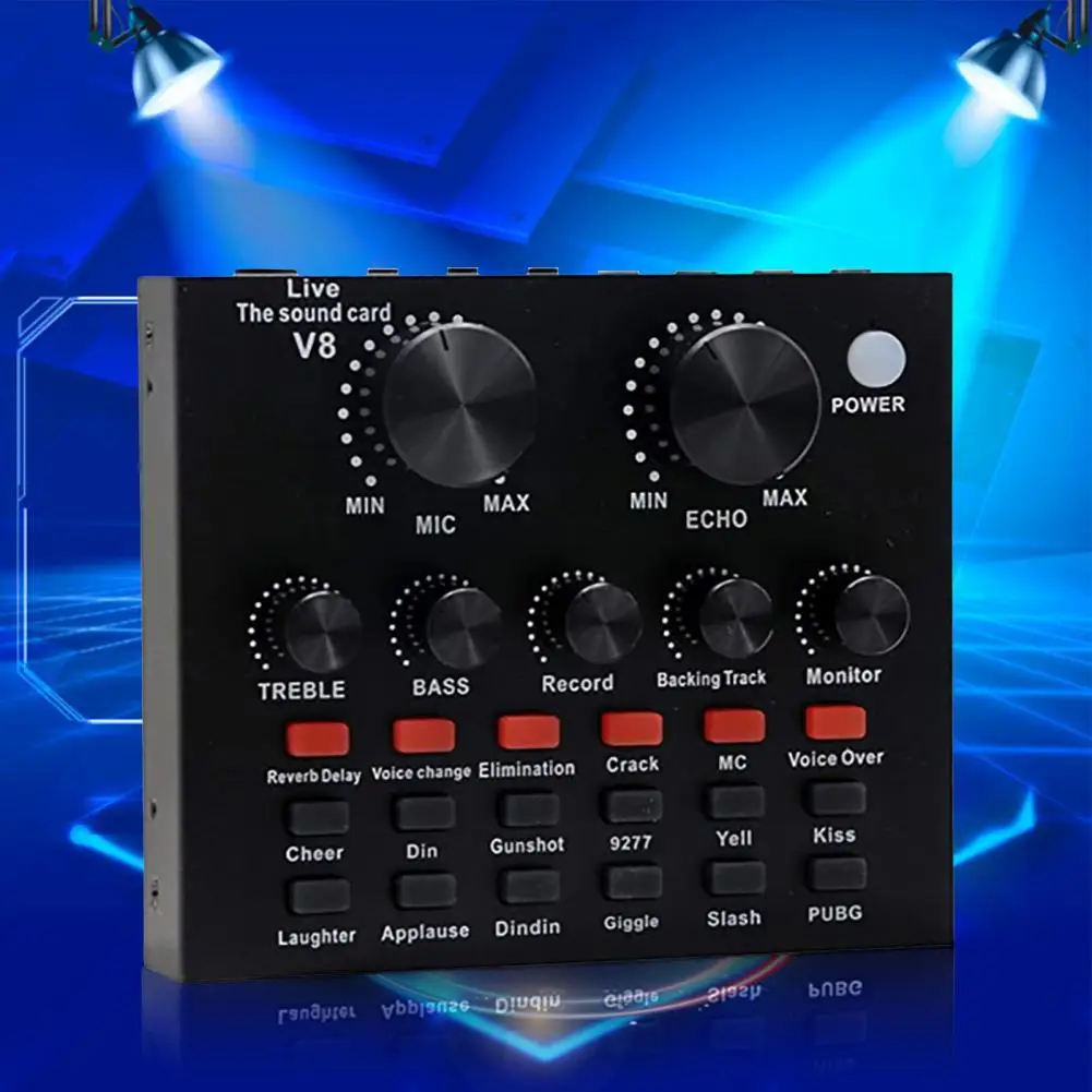 

Useful Voice Changer Portable Black Sound Card USB English Letters Voice Changer