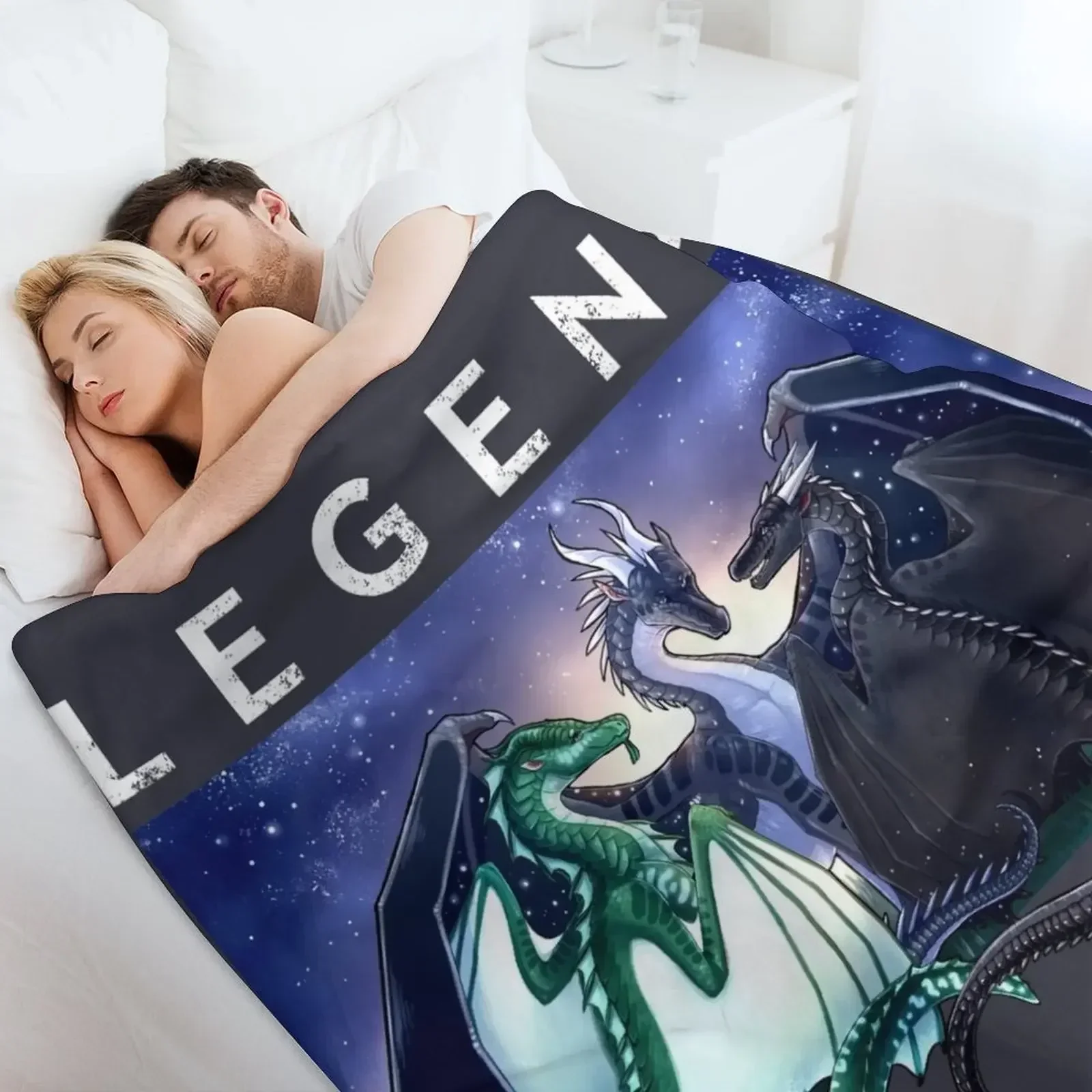 Wings of Fire - Legends Fathom Darkstalker Clearsight Плед Диван Пледы и одеяла