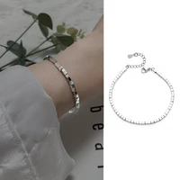china ancient ladylike bracelet minimalist square tube geometry bracelet for women chinese style personality wrist jewelry