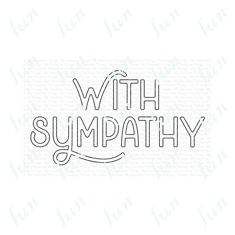 

2022 New With Sympathy Word Metal Cutting Dies Handmade DIY Greeting Card Scrapbook Diary Decoration Stencil Embossing Template