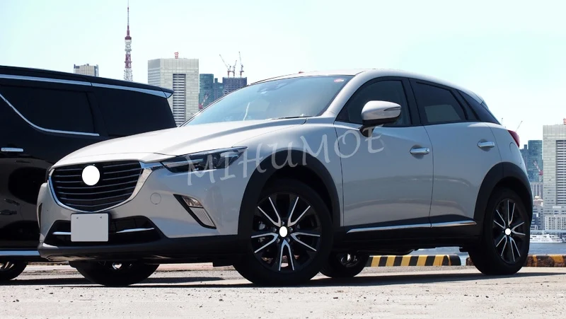 Фото Для Mazda CX-3 CX3 DK 2016-2024 глянцевые хромированные боковые молдинги кузова двери автомобильные аксессуары №2