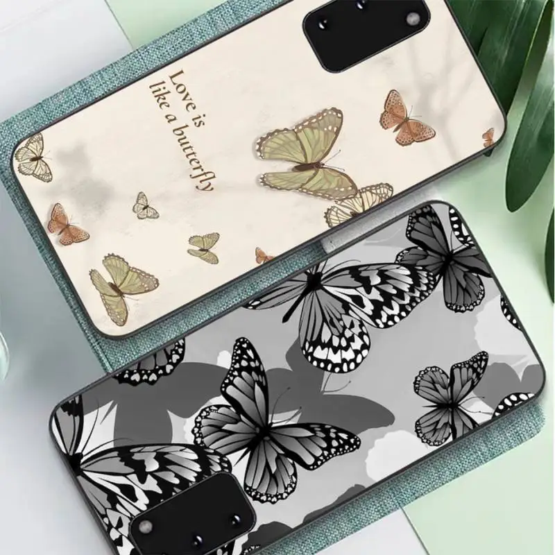 

Original butterfly Phone Case for Samsung S10 21 20 9 8 plus lite S20 UlTRA 7edge