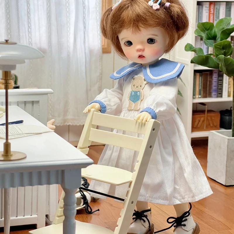 1/6 1/12 модель кукольного домика OB11 BJD игрушки для детский обеденный стул полка