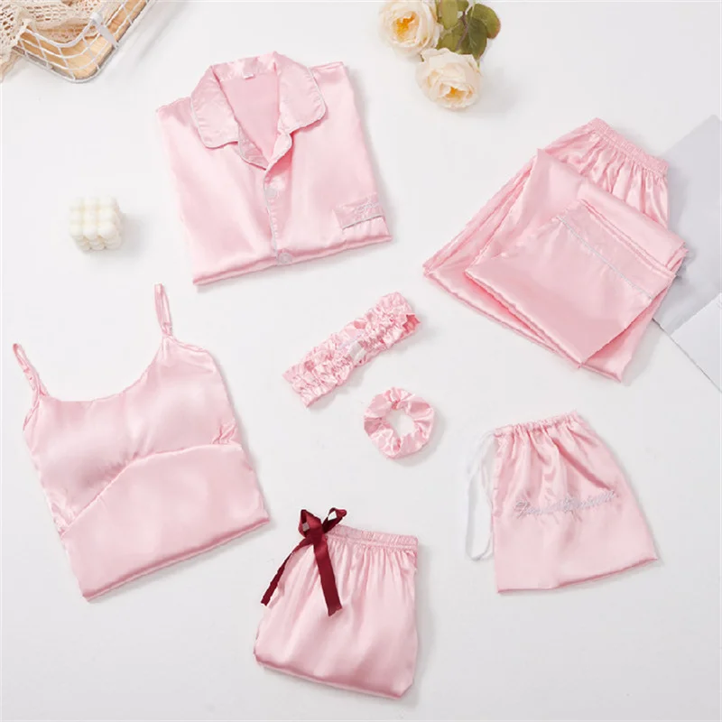 

Autumn Full Pajamas Set Sexy Sleepwear Women Pure Black Shirt Sleeve Pyjama Women's Fashion Confortable Homewear Plus Size